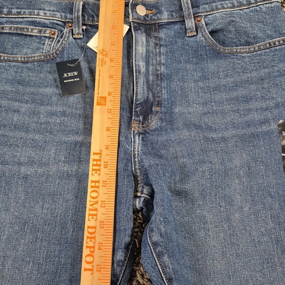 J.Crew Straight Selvedge Flex Jeans Mens 34x32 Dark Wash Denim NWT $158 - Picture 5 of 10